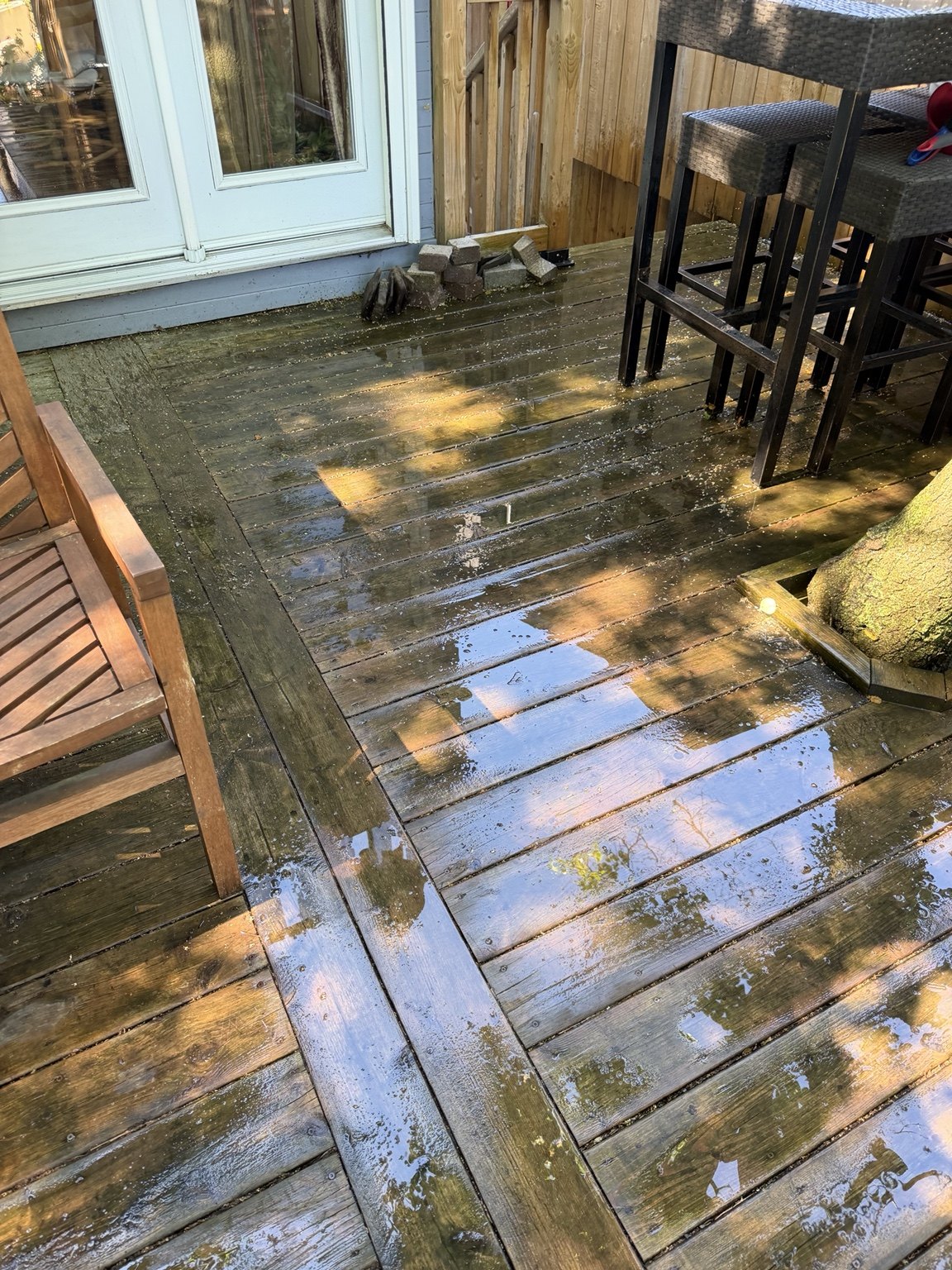 Deck surface restored